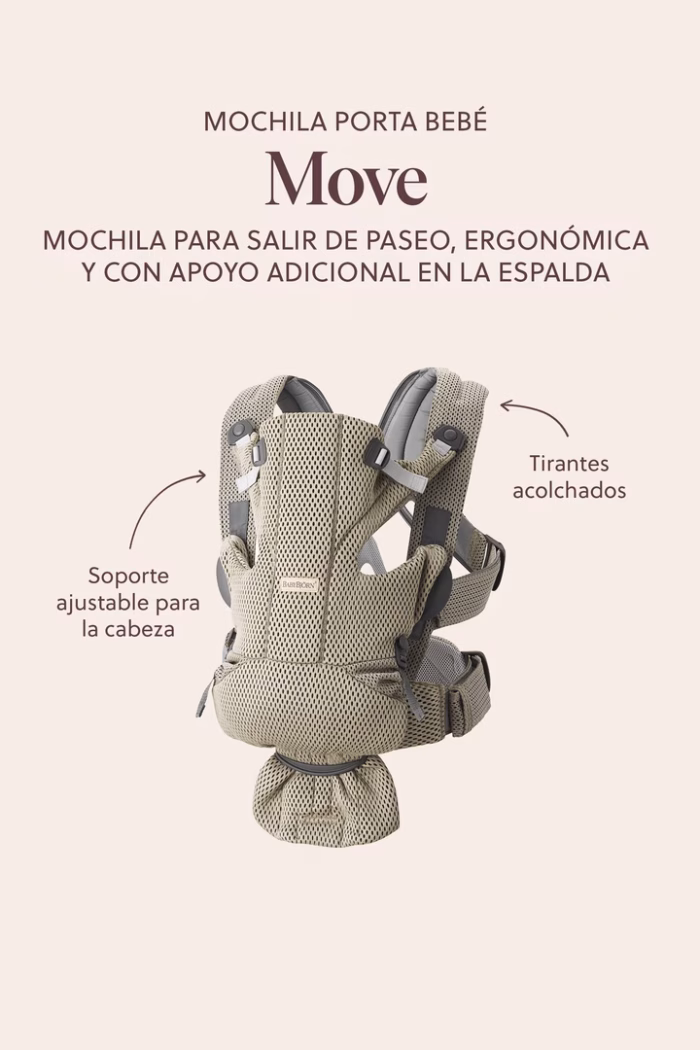 Mochila Babybjörn MOVE 3d gris - Imagen 5