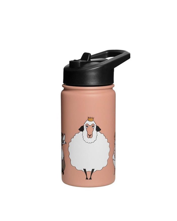 Botella termo con pajita 400 ml Baby Livia color Teja