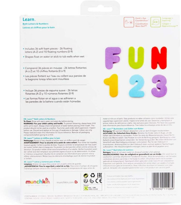 Letras y numeros para baño Munckin - Imagen 3