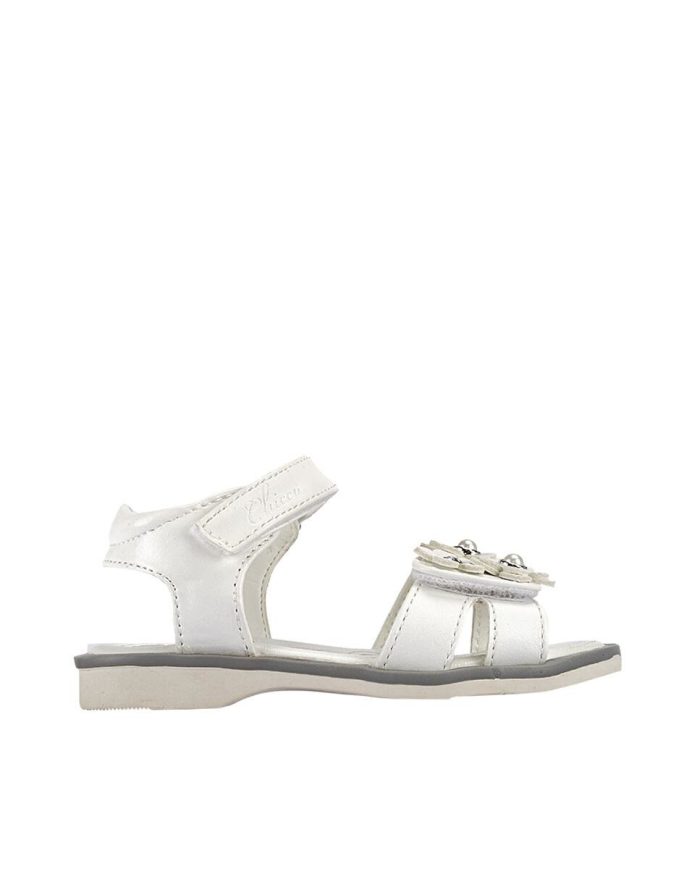 Sandalia bebe flor blanco Chicco - Imagen 2