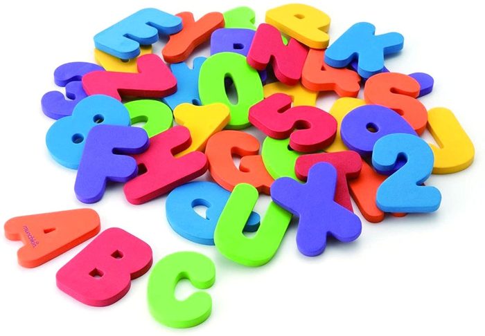 Letras y numeros para baño Munckin