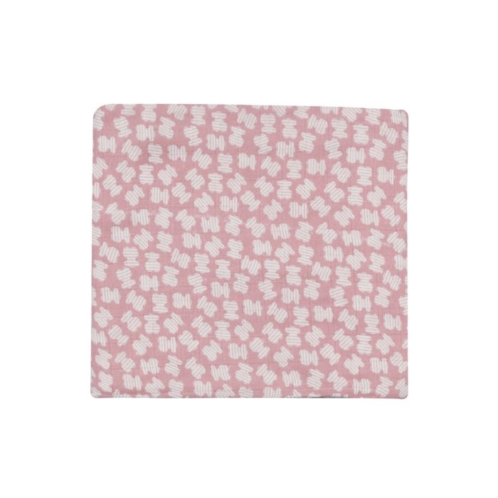 Muselina grande Tous Baby micro estampada multi osos en rosa Bamboo