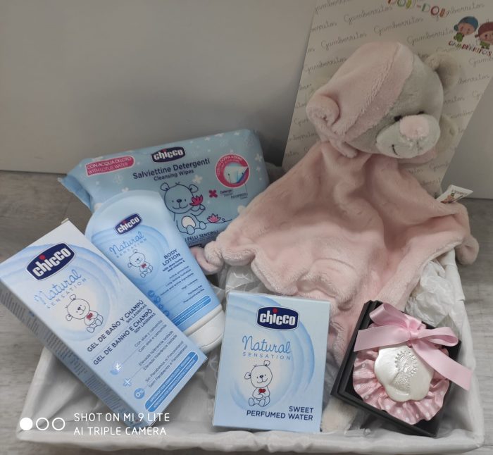 CESTA REGALO DOUDOU + MEDALLON PILARICAS - Imagen 3