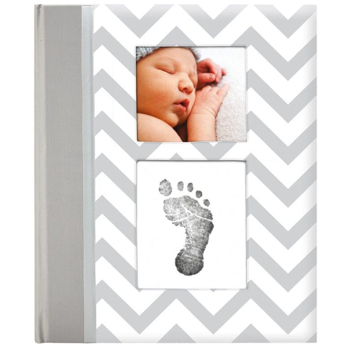 LIBRO DEL BEBE CHEVRON GRIS  PEARHEAD