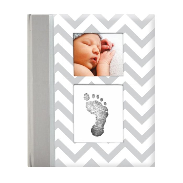 LIBRO DEL BEBE CHEVRON GRIS  PEARHEAD - Imagen 2