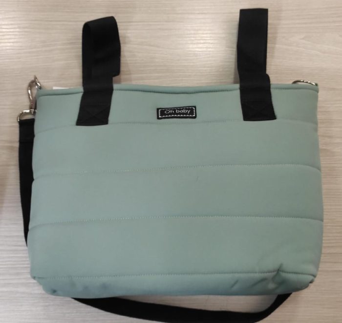 Talega mediana softshell verde-Rosy fuentes
