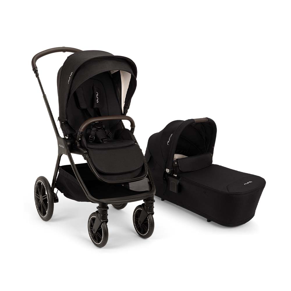 Cochecito NUNA TRIV LX, compacto y ligero. Todoterreno. Incluye silla, capazo, protector de lluvia, adaptadores, saco y manoplas. PVP 1.150 €.