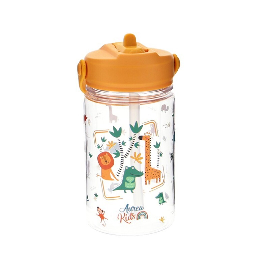 Botella tritan con pajita Little Safari