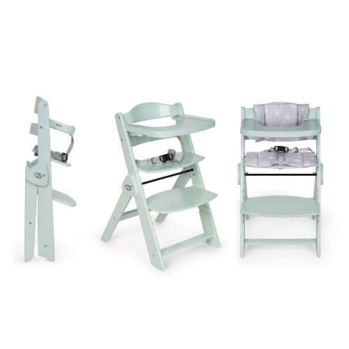 Trona evolutiva plegable Full plus menta MS Innovaciones, con textil gris