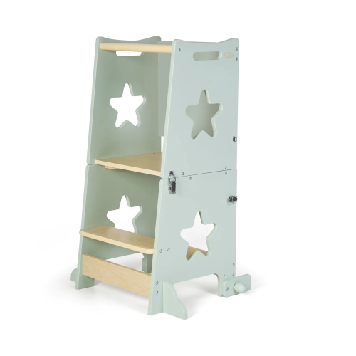 Torre de aprendizaje Learn Up de MS Innovaciones, diseñada para que los pequeños participen de forma segura en las actividades diarias.