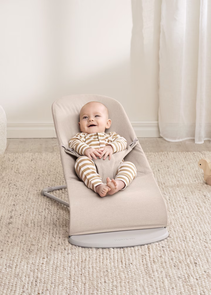 Hamaca Bliss tejido jaspeado Beige BabybJörn - Imagen 9