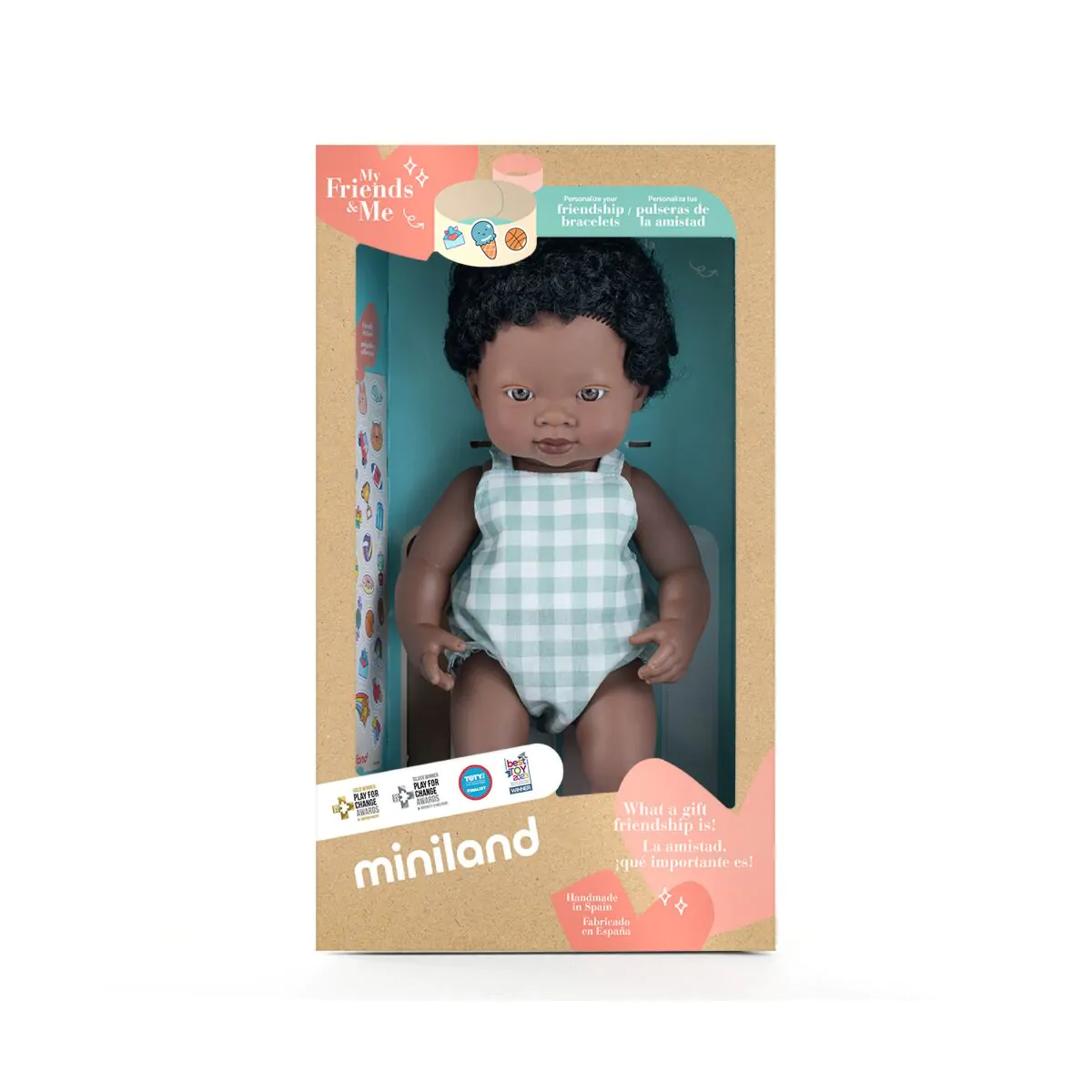 Muñeco africano 38 cms Miniland - Imagen 2