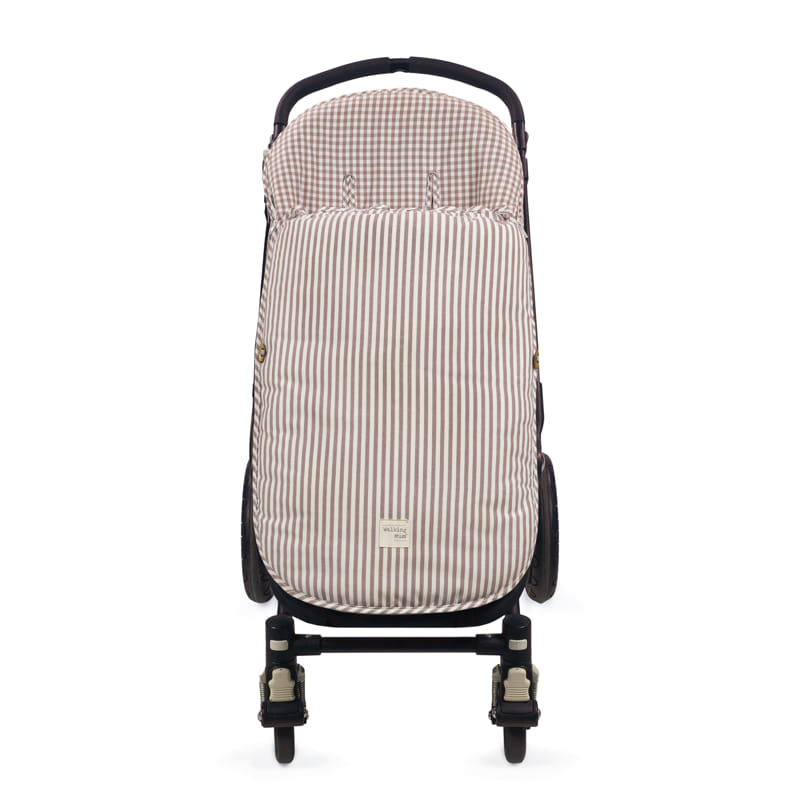 Saco silla Praliné vichy/rayas moka