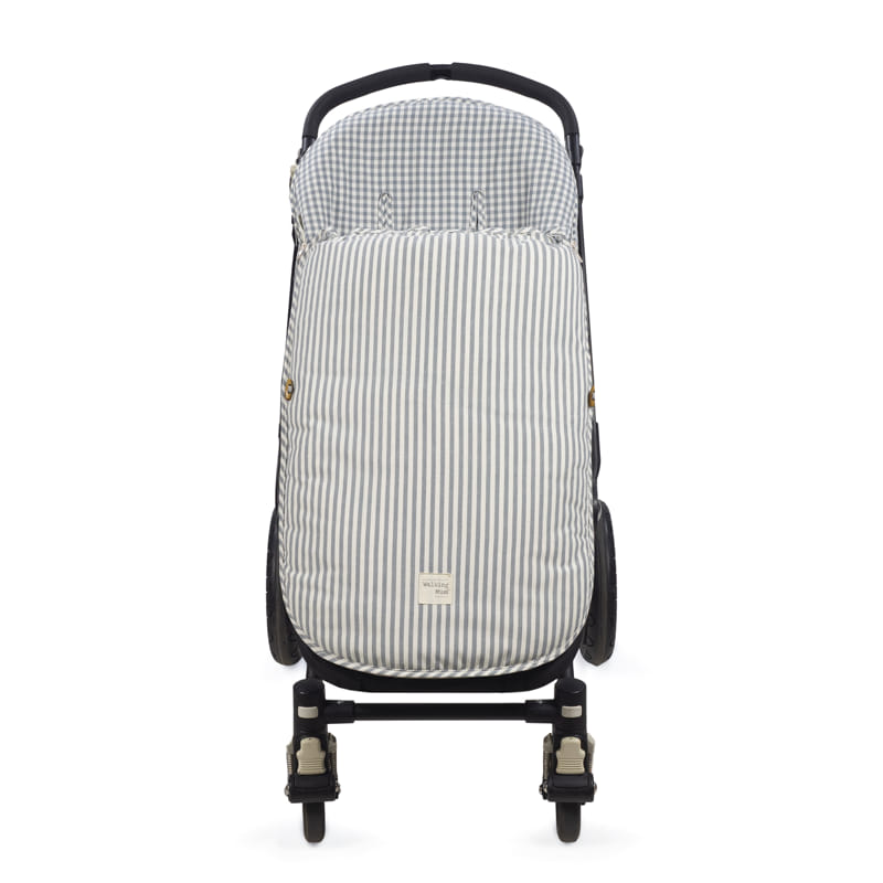 Saco silla Praliné vichy/rayas Matcha