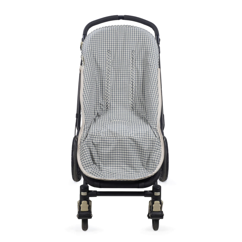 Saco silla Praliné vichy/rayas Matcha - Imagen 4