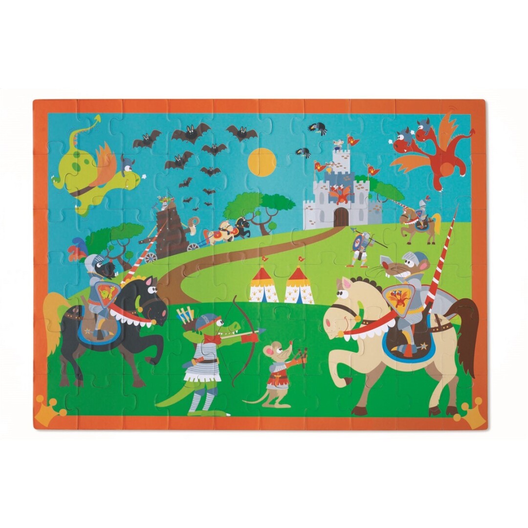 Puzzle 6O piezas batalla caballeros - Imagen 5