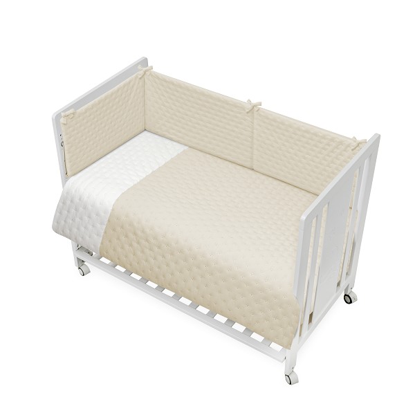 Funda nórdica y chichonera gofrado Beige